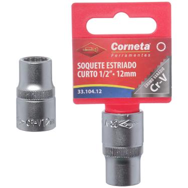 Imagem de Soquete Estriado Curto 1/2 12Mm Corneta