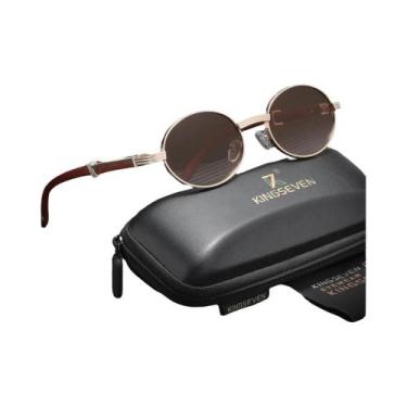 Imagem de Óculos De Sol Femininos Com Armação Oval Pequena UV400 KINGSEVEN Para 