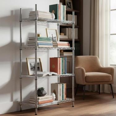 Imagem de Estante De Aco Cromado 6 Prateleiras 180X60X35Cm 300Kg - Spaceo