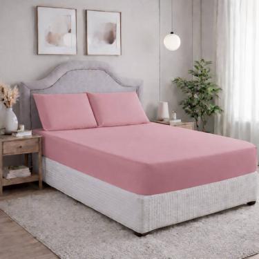 Imagem de Lençol Queen 400 Fios Micropercal 3 Peças Macio e Resistente