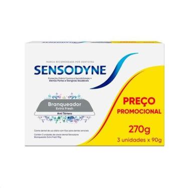 Imagem de Creme Dental Sensodyne Extra Fresh 3 Un. 90g