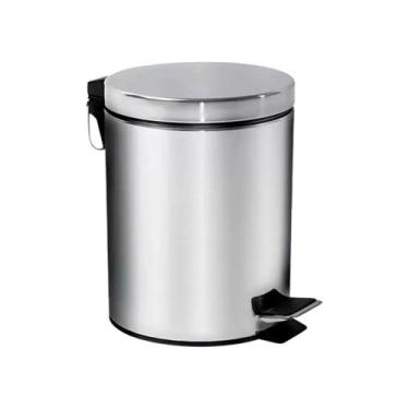 Imagem de Lixeira Aço Inox Com Pedal 5 Litros Domni