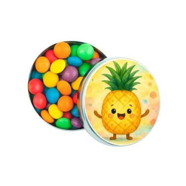 Imagem de Kit 30 Latinhas Lembrancinhas Abacaxi Cor: Prateado - Gil Festa Kids D