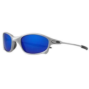 Imagem de Óculos De Sol Estilo Juliet Polarizado Unissex Metal 24k - Prata - Luk