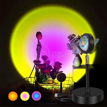 Imagem de Mini Ring Light Sunset Projetor Lâmpada Tiktok Usb Sol