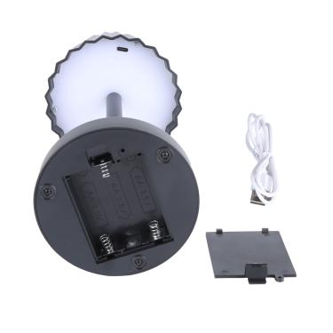 Imagem de Luminária de Mesa Lyor Radiance 26cm Preta LED 3 Tons Pilha USB Touch Plástico