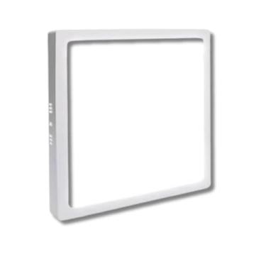 Imagem de Luminaria Painel Led Plafon de Sobrepor Quadrada 25w Luz Branco Quente 3000k Slim Borda Fina 28x28cm Iluminação Casa