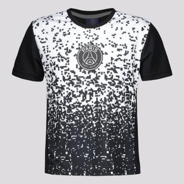 Imagem de Camisa PSG Draft Infantil Preta e Branca-Unissex
