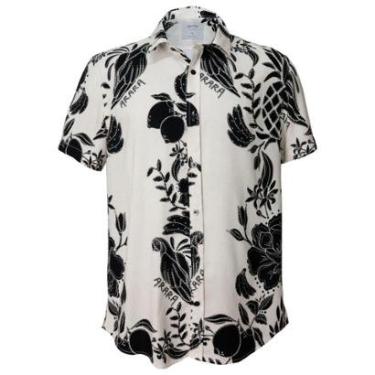 Imagem de Camisa Masculina Estampada Manga Curta Viscose Floral Casual-Masculino