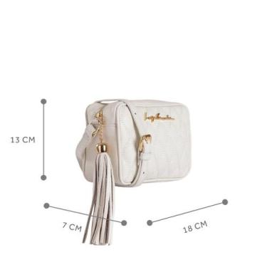 Imagem de Bolsa luiza barcelos pequena clássica 77770595, UN, Off white