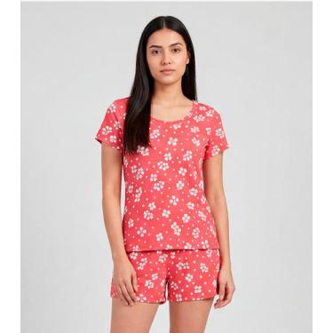 Imagem de Pijama Feminina Short E Blusa Infinita Cor Branco, G, Branco