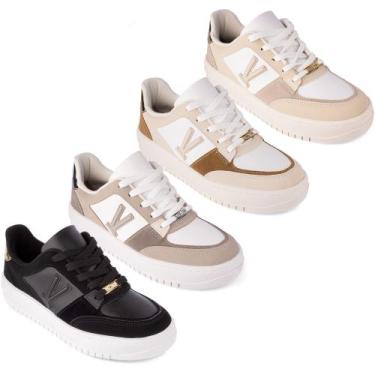 Imagem de Tênis Vizzano Feminino Casual Conforto 1389131 Lançamento, Preto, 36