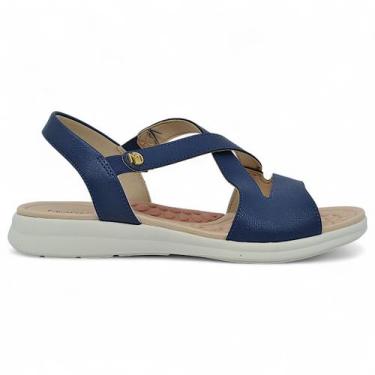 Imagem de Sandalia Ortopedica Modare Conforto Massageadora Feminina, Azul, Marin