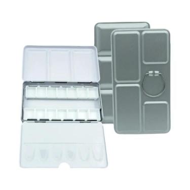 Imagem de 14 Peças De Paletas De Metal Vazias Para Aquarela, Tipo Meia Panela, P