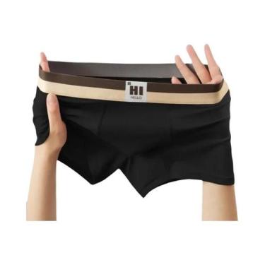 Imagem de Cuecas Boxer De Algodão Estilo Coreano Para Homens, Roupa Íntima Térmi