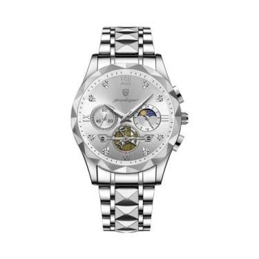 Imagem de Relógio De Quartzo Cronógrafo À Prova d'Água Em Aço Inoxidável Luminos