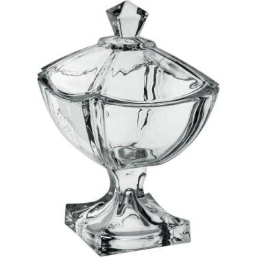 Imagem de Baleiro Bomboniere Potiche Quadrado Home&co Tampa Vidro - HOME & CO