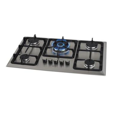 Imagem de Cooktop a Gás Fischer 5 Bocas Tripla Chama Infinity Mesa Inox, Bivolt