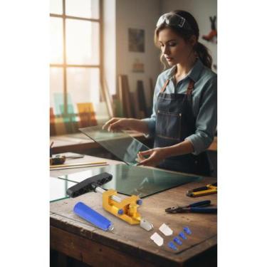 Imagem de 2x Cortador Manual Vidro Cerâmica Porcelanato 15mm Precisão - Congratu