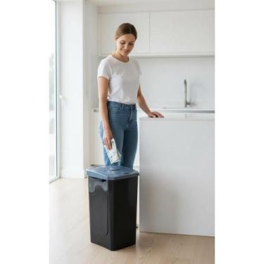 Imagem de 2x Lixeira 30L Tampa Automática Toque Coleta Seletiva 48cm - Congratul