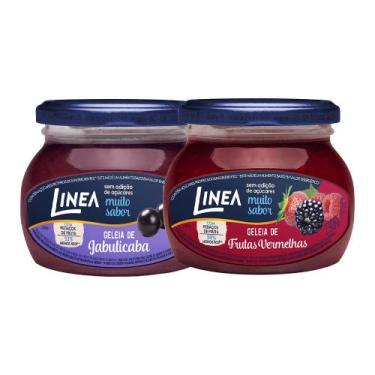 Imagem de Kit 2 Geleia Linea Jabuticaba e Frutas Vermelhas 230g Zero Sem Açucare