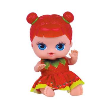 Imagem de Boneca Coleção Frutinhas com cheiro Morango Brinquedos Infantil Cotipl