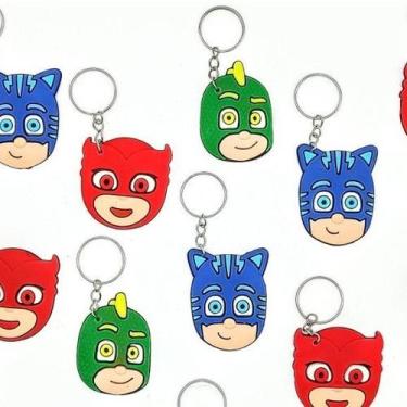 Imagem de Chaveiro Pj Masks 10un Lembrancinha Tema Aniversário Série - NoBrand