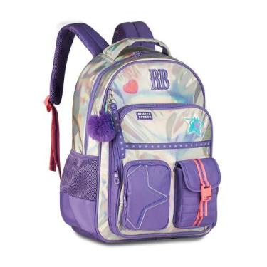 Imagem de Mochila Rebecca Bonbon Holográfica Grande RB Pompom - CLIO, Roxo