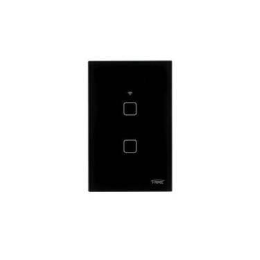 Imagem de Interruptor Inteligente Touch Wi-Fi 2 Teclas Preto 4x2 FAME