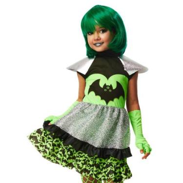 Imagem de Fantasia Halloween Menina Morcega Verde ET Jane Infantil - Fantasias S