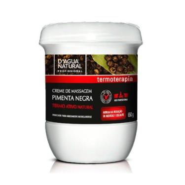 Imagem de Creme de Massagem D'Água Natural Pimenta Negra 650g - d'agua natural