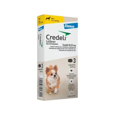 Imagem de Credeli Elanco 56,25 mg para Cães de 1,3 até 2,5 Kg - 3 Comprimidos
