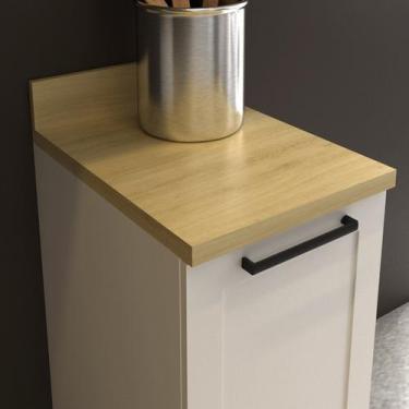 Imagem de Tampo para Balcão 40CMX52CM TM1328 MDF Grazi Bege/Carvalho Tropical - 