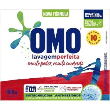 Imagem de Detergente em Pó Omo Lavagem perfeita Caixeta com 800g