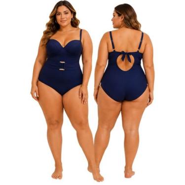 Imagem de Maiô Plus Size Body Feminino Com Bojo Confortável Leve Verão Moda Prai