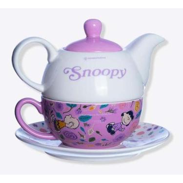Imagem de Bule de chá 2 em 1 Snoopy and friends licenciado Cor:Branca - Zona Cri