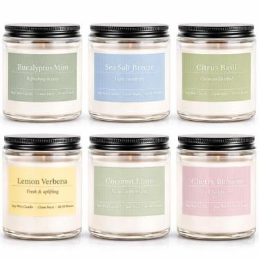 Imagem de Kit de 6 Velas Aromáticas de Cera de Soja PELN Primavera Verão