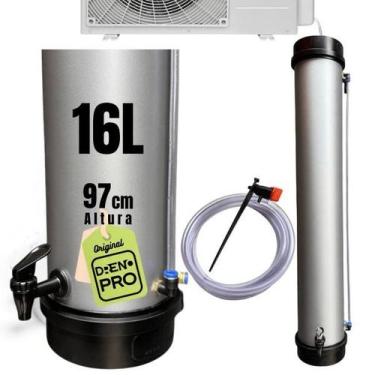 Imagem de Dreno Coletor para Ar Condicionado com Gotejador 16L Prata - DrenoPro