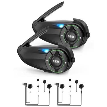 Imagem de Fone de ouvido Bluetooth para motocicleta EJEAS Q8 2PC Upgrade Mesh 3.