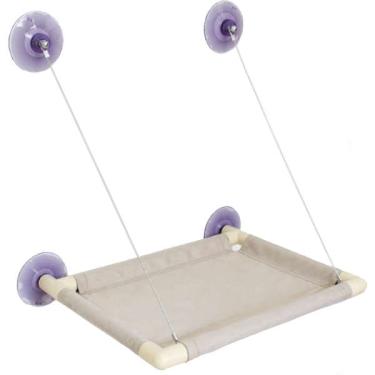 Imagem de Cama de Janela Gatton Catbed Suede Marfim para Gatos - King