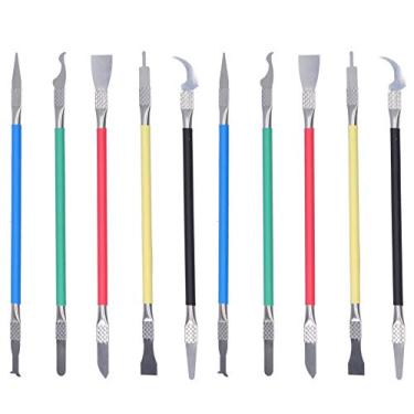 Imagem de wendeekun 2 conjuntos de facas removedoras de cola de CPU, 5 em 1 IC Chip Reparo Fino CPU NAND Removedor de Cola de Manutenção BGA para Celular, LCD, Tablet e mais (5 em 1)