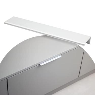 Imagem de 5 Puxador Para Móveis Slim Alumínio 128mm Proteção Antiviral (Cromado Fosco)