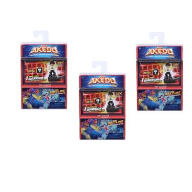 Imagem de Akedo Ultimate Arcade Warriors Mystery Warrior + Battle Controller Battling bonecos (pacote com 3)