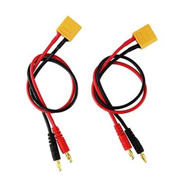 Imagem de OliYin 2 peças Conector Banana XT90 a 4,0 mm com 30 cm 14 AWG Cabo de Silicone Carregador Fio Lipo Bateria Conectar Cabo para Fonte de Alimentação FPV RC (pacote com 2)