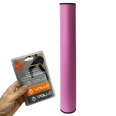 Imagem de Kit Rolo Massagem Liberação Miofascial 90x12cm DF1067 Rosa + Kit 3 Mini Bands