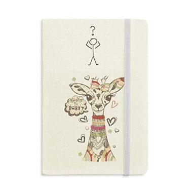 Imagem de Caderno de perguntas coloridas com desenho de girafa A5
