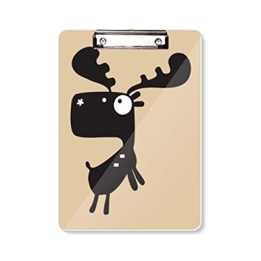 Imagem de DIYthinker Placa de apoio A4 de desenho animado veado animal pasta bloco de escrita