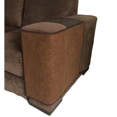 Imagem de Arranhador para gatos e protetor do braço do sofá - par - tamanho 50x70 cm CORES:Marrom