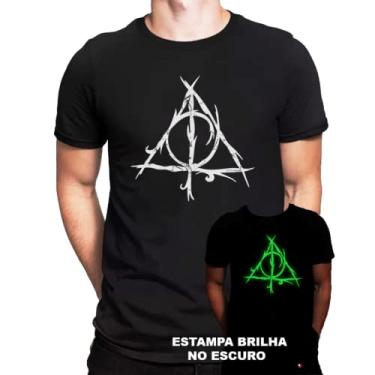 Imagem de Camiseta Harry Potter Filme Brilha no Escuro Série Geek Tamanho:G;Cor:Preto