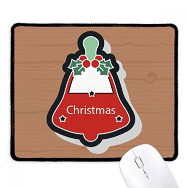 Imagem de Mouse pad com ícone de desenho de Natal e sinos de Natal, tapete de borracha para jogos